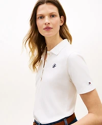 Tommy Hilfiger Women's Script Logo Polo T-Shirt