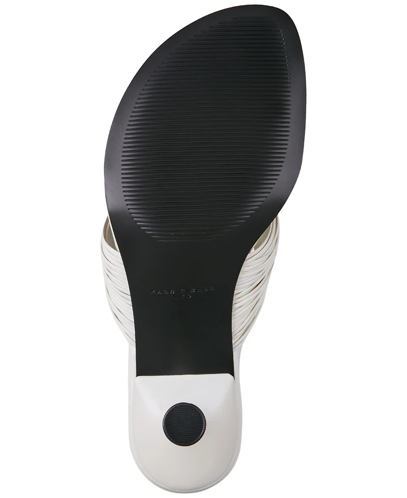 Marc Fisher Ltd Women's Pamilla Leather Kitten Heel Sandals