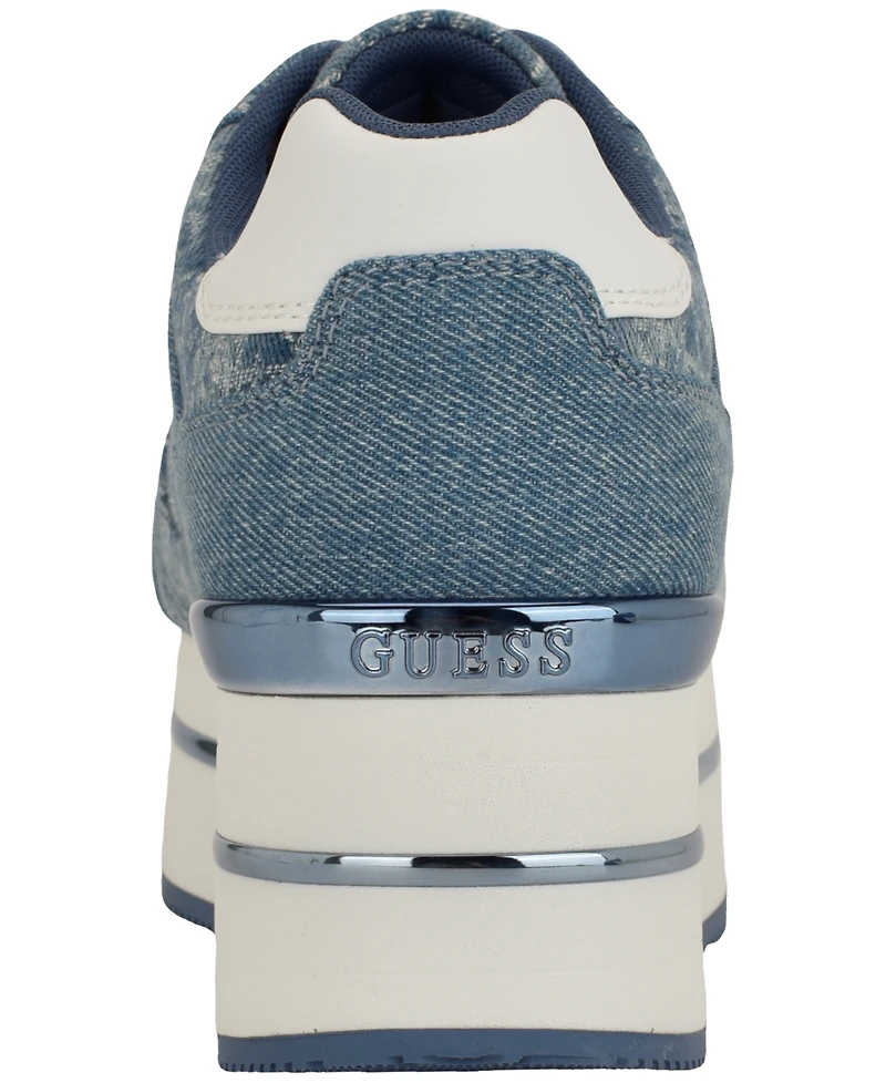 Guess Women's Hansin Double Platform Lace-Up Sneakers