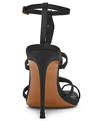 Steve Madden Women's Python Embellished T-Strap Stiletto Heel Dress Sandals