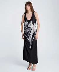 Kenneth Cole Women's Scoop Neck Long Slip Dress