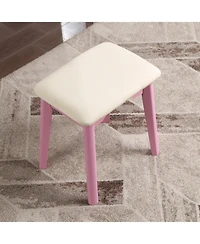 Streamdale Furniture Liannon Contemporary Wood Vanity and Stool Set