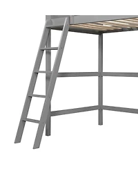 Streamdale Furniture Solid Wood Twin Size Loft Bed with Ladder