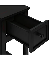 Streamdale Furniture Space saving table with drawer and shelf, solid wood veneer