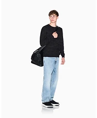 A|X Armani Exchange Men's Jacquard Camouflage Mercerized Cotton Sweater