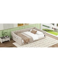 Streamdale Furniture Full Xl Upholstery Daybed and Side Storage Pocket