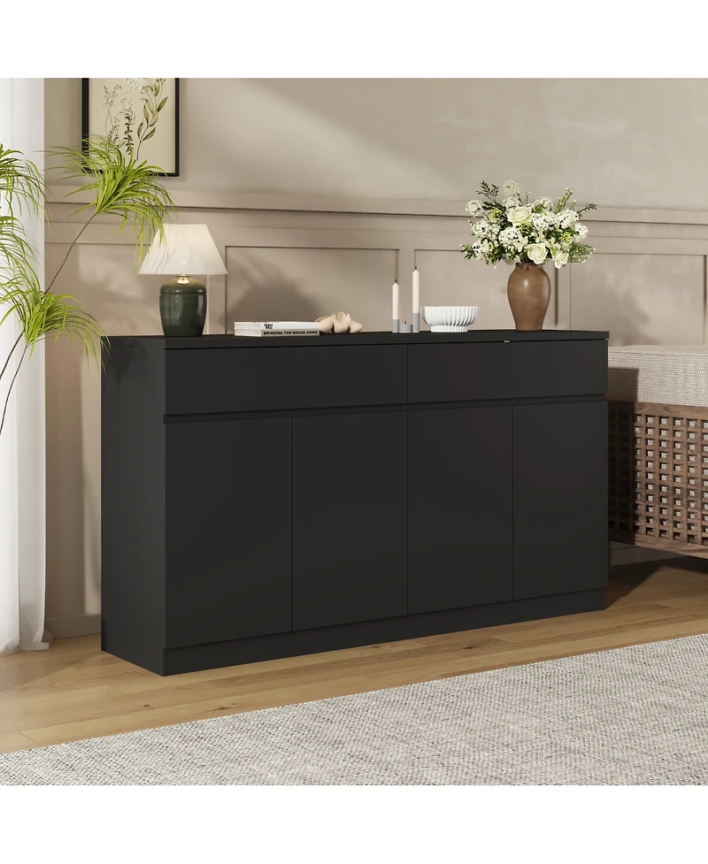 Streamdale Furniture Sideboard Buffet Cabinet with Storage, Large Kitchen Cabinet with 2 Drawers