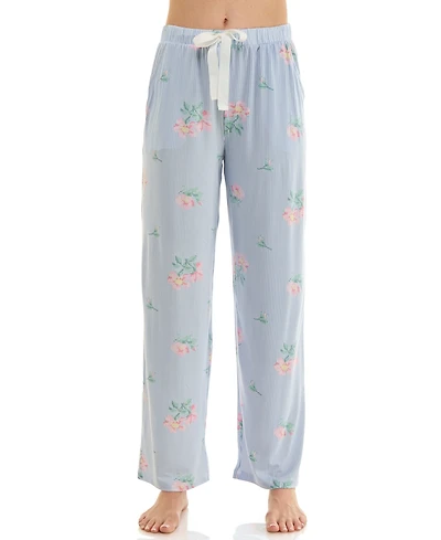 Roudelain Women's Open Leg Mid-Rise Sleep Pants