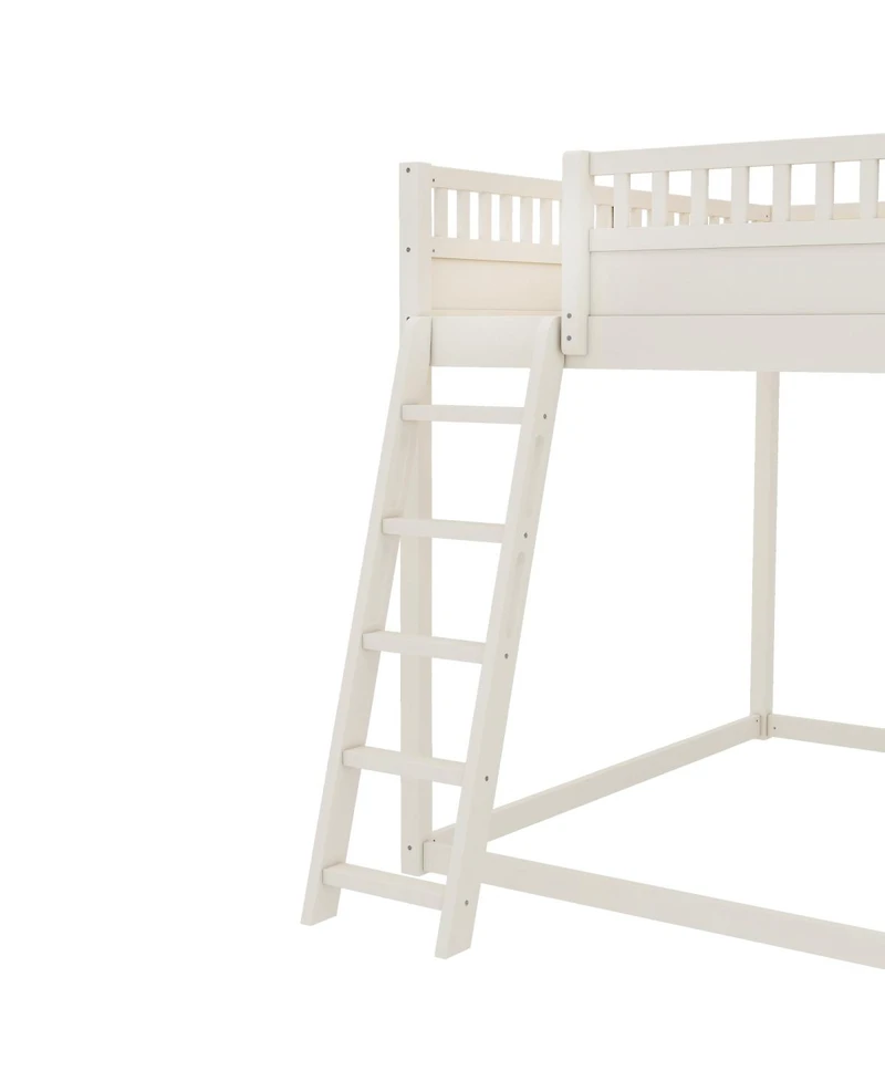 Streamdale Furniture Queen Size Loft Bed with Storage, Ladder, and Slide
