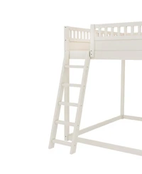 Streamdale Furniture Queen Size Loft Bed with Storage, Ladder, and Slide