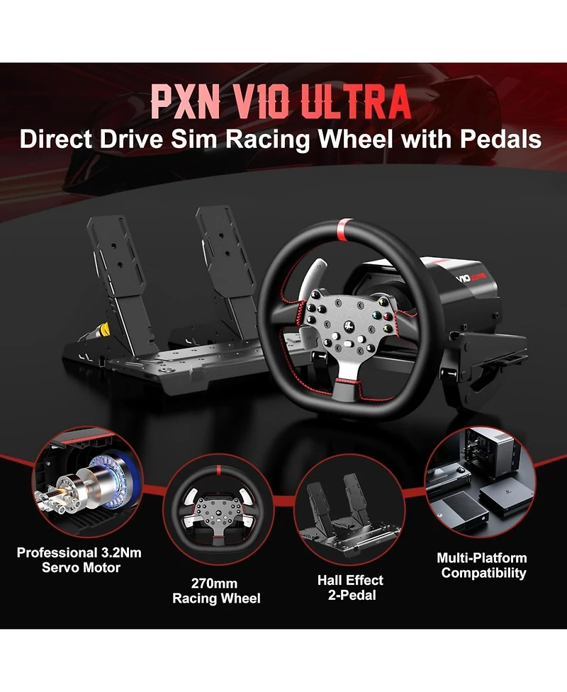 Pxn V10 Ultra Direct Drive Racing Wheel.
