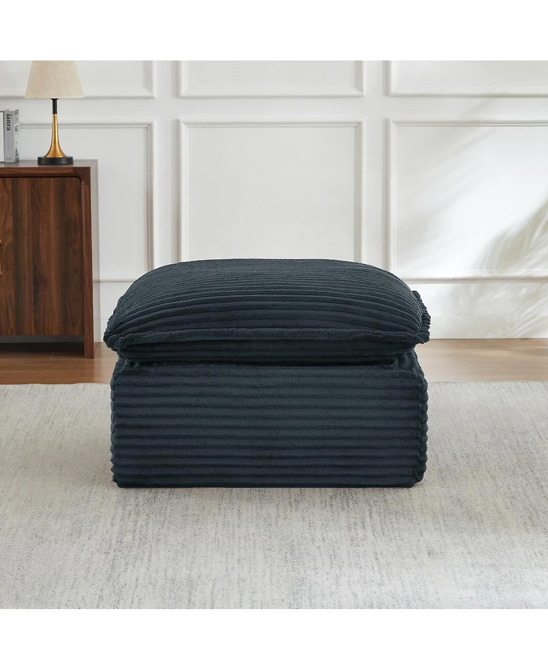 Streamdale Furniture Cloud Sectional Couches for Living Room, Convertible L-Shape Couch with Ottoman