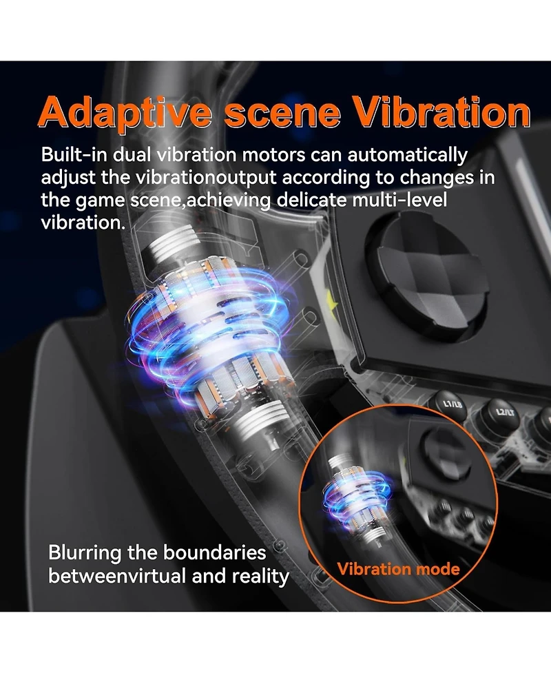 Pxn V900 GEN2 Racing Wheel Bundle- 270/290 Rotation, Vibration, Hall Pedals and Paddle Shifters.