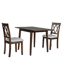 Streamdale Furniture Streamdale Extendable Farmhouse Dining Set Drop Leaf Table with Upholstered Chairs