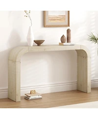 Streamdale Furniture 52" Curved Edge Wood Console Table