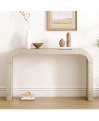 Streamdale Furniture 52" Curved Edge Wood Console Table