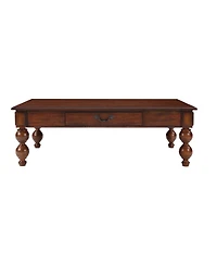 Streamdale Furniture Streamdale Walnut Coffee Table with Drawer & Wood Legs