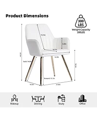 Streamdale Furniture Faux Leather Dining Chairs (Set of 2)