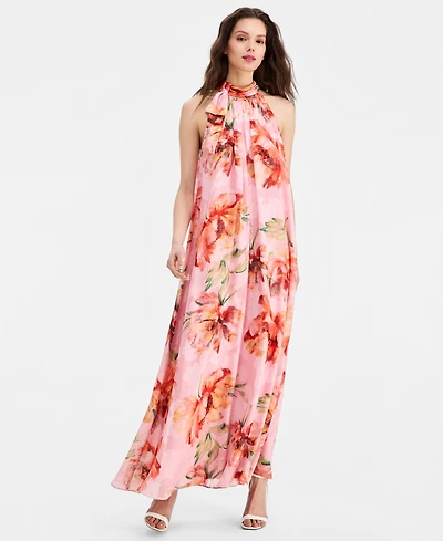 Adrianna Papell Women's Mock-Neck Maxi Dress