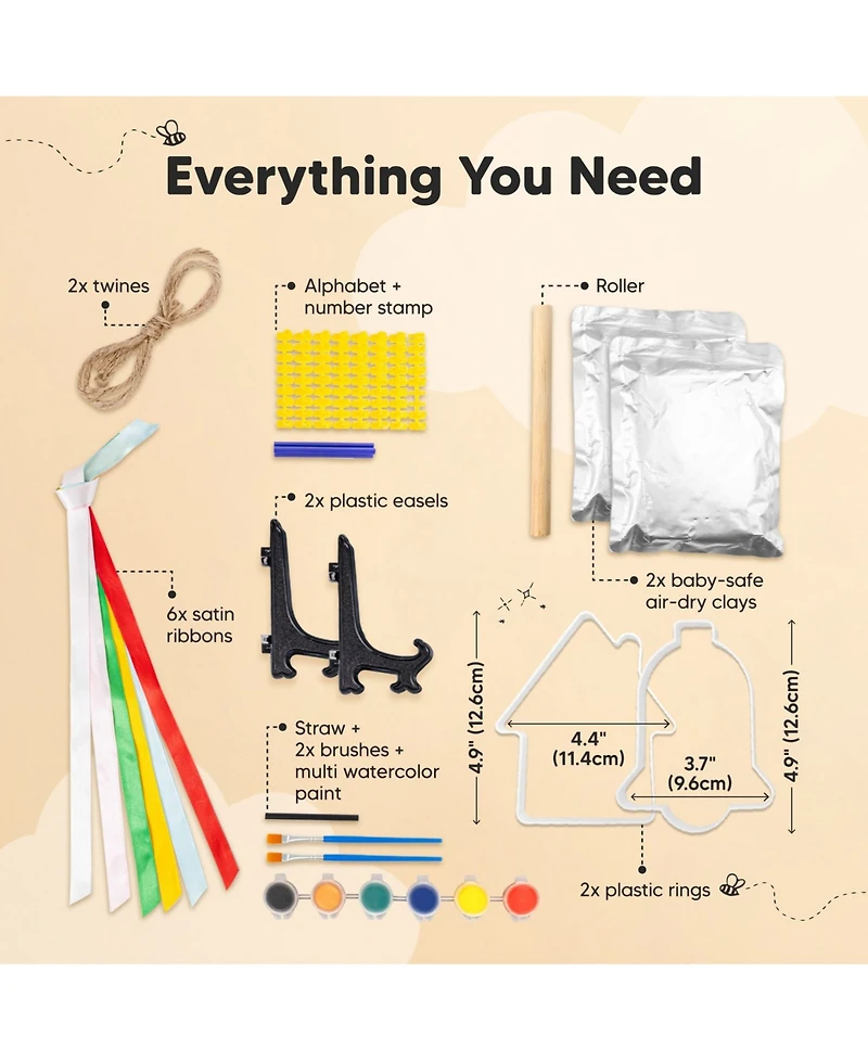 KeaBabies Trove Baby Hand and Footprint Kit, Dog Paw Print Handprint Ornament Kit for Babies, Boys, Girls, Newborns