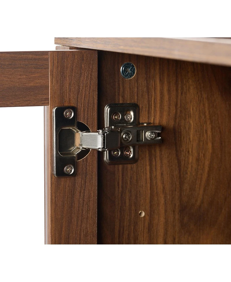 Streamdale Furniture Dome Cabinet, Walnut, high-quality materials, antique craftsmanship, large storage