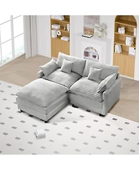 Streamdale Furniture Streamdale Seven-piece sofa set with console, coffee table & 6 pillows