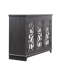 Streamdale Furniture Spacious 49.33" Countertop Sideboard with 3 Mirrored Doors & Adjustable Shelves