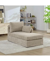 Streamdale Furniture 31.89" Wide Modular Sofa Bed with Chenille Fabric & Metal Legs