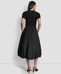 Dkny Women's Mix Media Cargo Pocket Sweater Dress