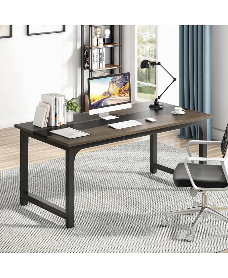 Tribesigns 63" Executive Desk, Large Office Computer Desk with Thicken Frame, Modern Simple Workstation Business Furniture
