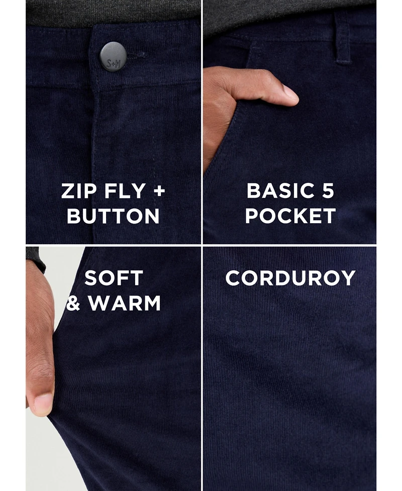 Spring + Mercer Men's Slim Fit Corduroy Pants