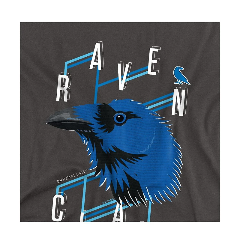 Harry Potter Men's Ravenclaw Textured Raven Headshot T Shirt