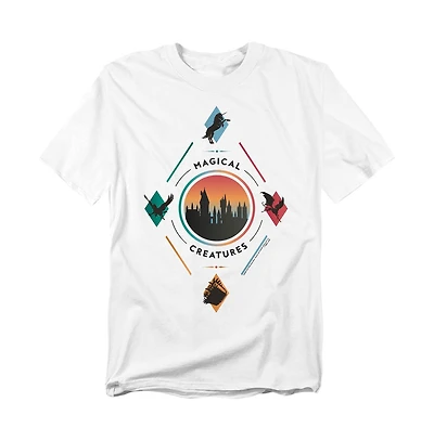 Harry Potter Men's Magical Creatures Diamond Hogwarts Center T Shirt