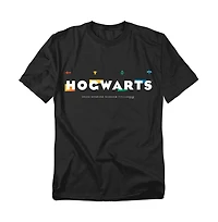 Harry Potter Men's Hogwarts with Tiny House Symbols T Shirt