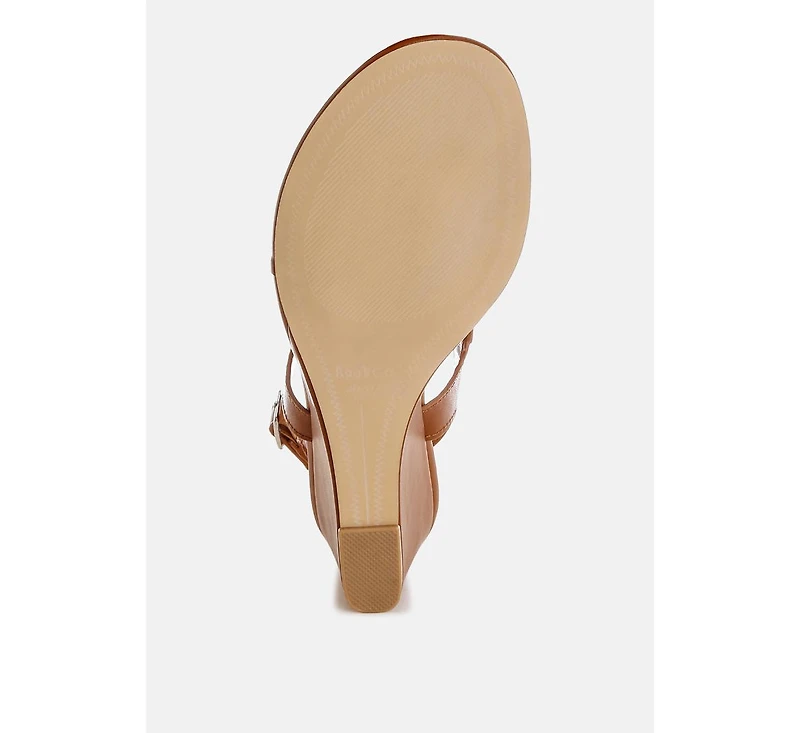 Wami Real Leather Wedge Heel Sandals