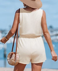 Cupshe Women's My Turn Cream Cover-Up Romper