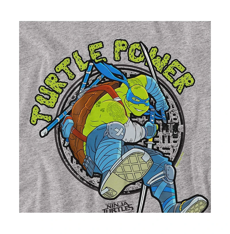 Teenage Mutant Ninja Turtles Men's Out Of The Shadows Leonardo Turtle Power T Shirt