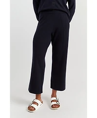 Chinti & Parker Women's Wool-Cashmere Cropped Wide-Leg Pants