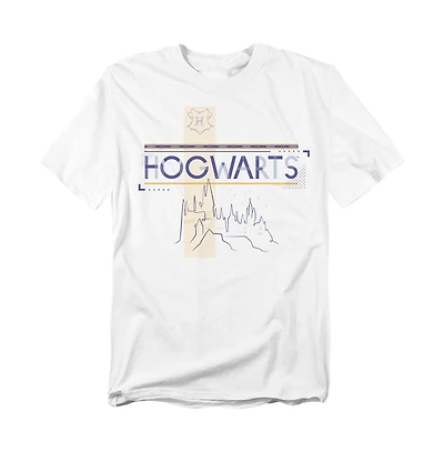 Harry Potter Men's Hogwarts Castle Line Drawing T Shirt