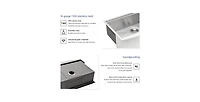 flynama 33x21x9inch Farmhouse Kitchen Sink Workstation Stainless Steel 16 Gauge Apron Front