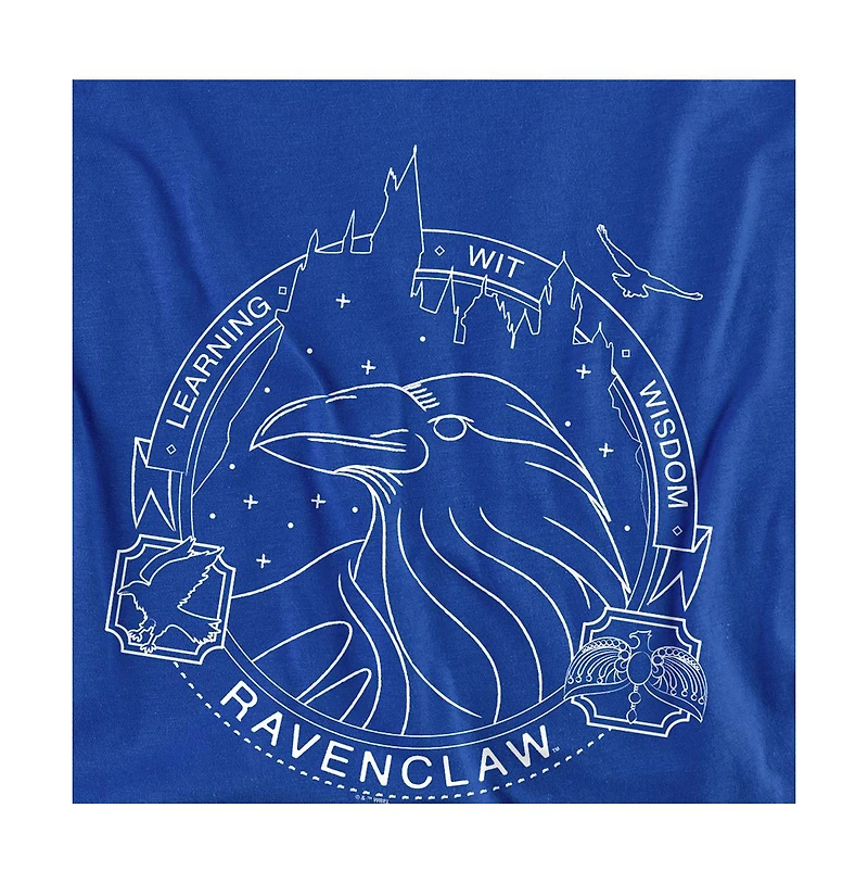 Harry Potter Men's Ravenclaw Line Art Badge T Shirt
