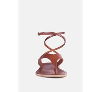 Wrap-up Tie around Flat Womens Sandals