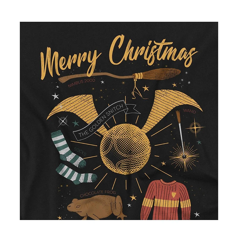 Harry Potter Men's Merry Christmas from Hogwarts T Shirt