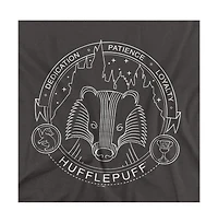 Harry Potter Men's Hufflepuff Line Art Badge T Shirt