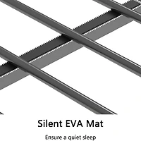 Simplie Fun Adam Twin Full Bunk Black with White Mesh Guard Rail for Kids and Adult, Low Profile and Easy Climbing with Stable Ladder