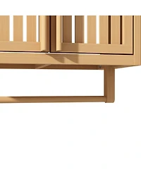 Streamdale Furniture Bamboo Storage Cabinet with Door and Shelf