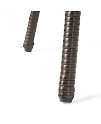 Streamdale Furniture Elegant Paea Multi Brown Pe 27" Glass Table A Classy Addition to Your Patio