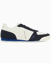 A|X Armani Exchange Men's Suede and Mesh Trip Sneakers