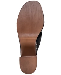 Gc Shoes Women's Cocktail Cutout Wooden Block Heel Platform Sandals