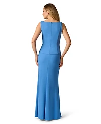 Adrianna Papell Women's 3D Floral Mermaid Ball Gown